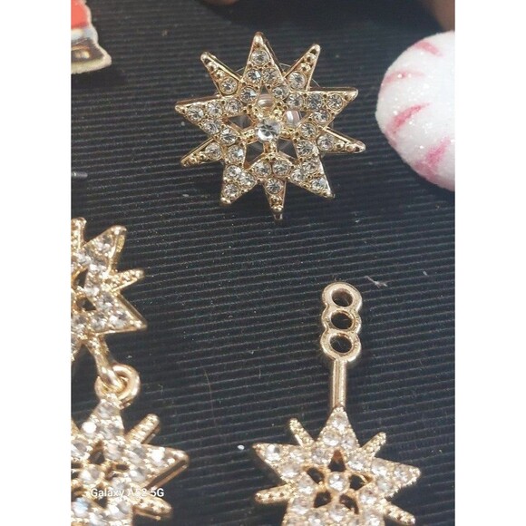 Sugarfix by baublebar snowflake earrings adjustable wear 2 ways - Picture 4 of 8